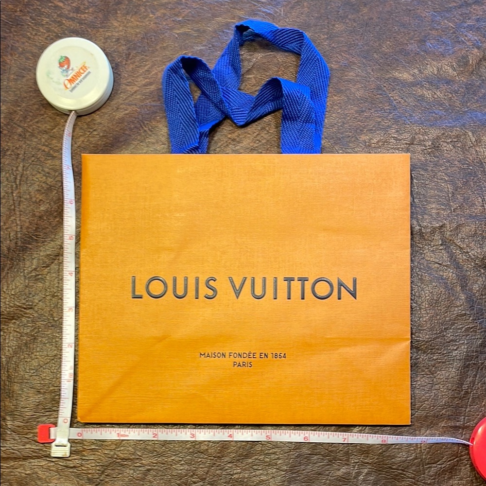 Louis Vuitton Tangerine Bag with Cobalt Handles